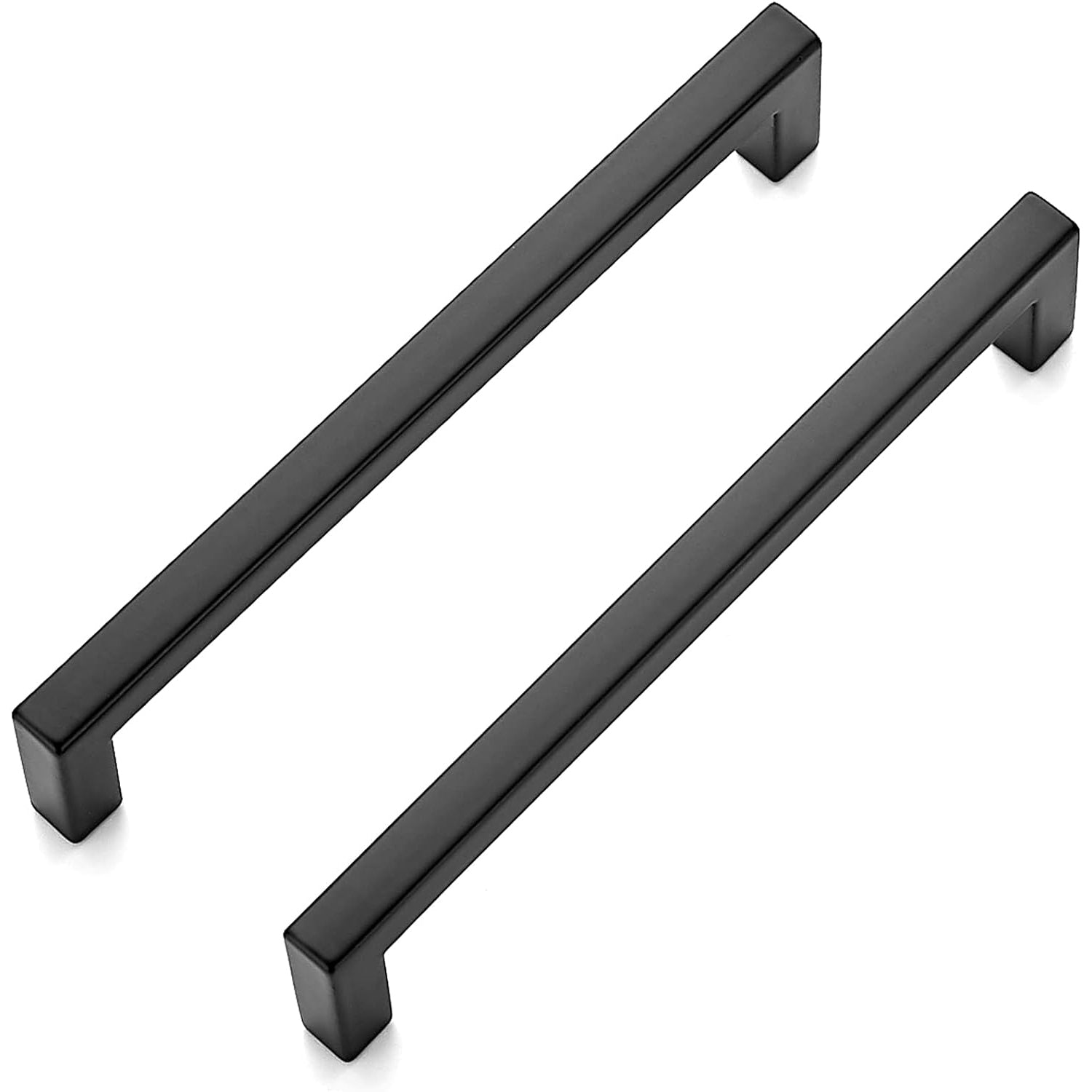 Ravinte - 10 Pack 5 Inch Slim Square Bar Drawer Handles Matte Black