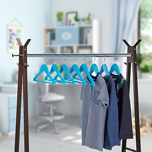 Relaxdays - Children’s Wooden Coat Hangers Set of 20 with 360° Swivel Hooks