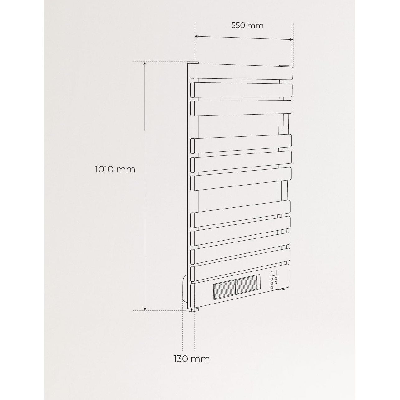 Create - Warm Towel Pro Electric Heated Towel Rail / Wifi 500/1500W White