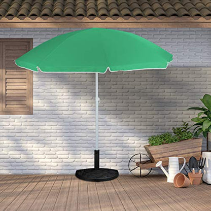 Relaxdays - Weatherproof Semi-Circular Parasol Base for 34-50 mm Poles, Black