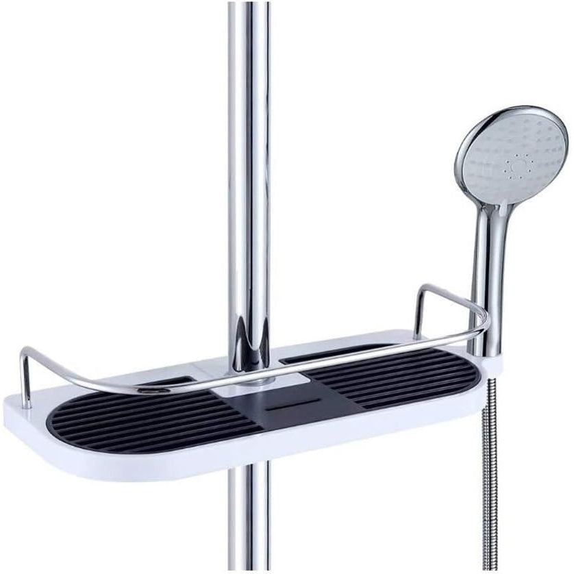 G-Tree - Stainless Steel Shower Caddy Shelf With Hooks, No Drilling