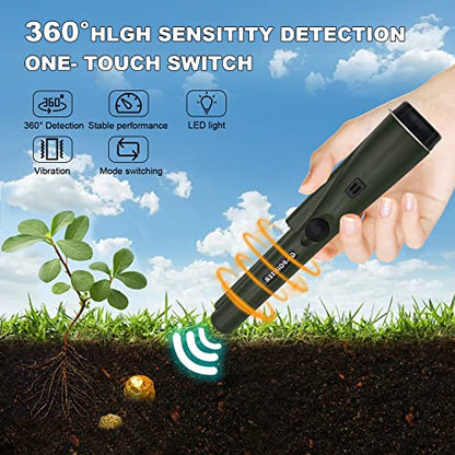 Superbird - High Precision 360° Metal Detector Set With Case And 9V Battery