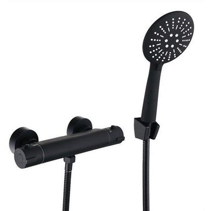 Rdgfbnhgnjdvfcvgvbb - Black Rainfall Shower Faucet Set With Hand Shower And Mixer