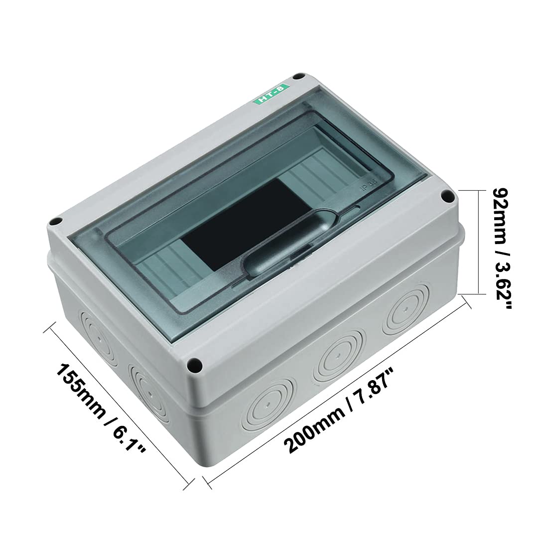 Uxcell - IP65 ABS Transparent Cover Power Distribution Box 8-Way