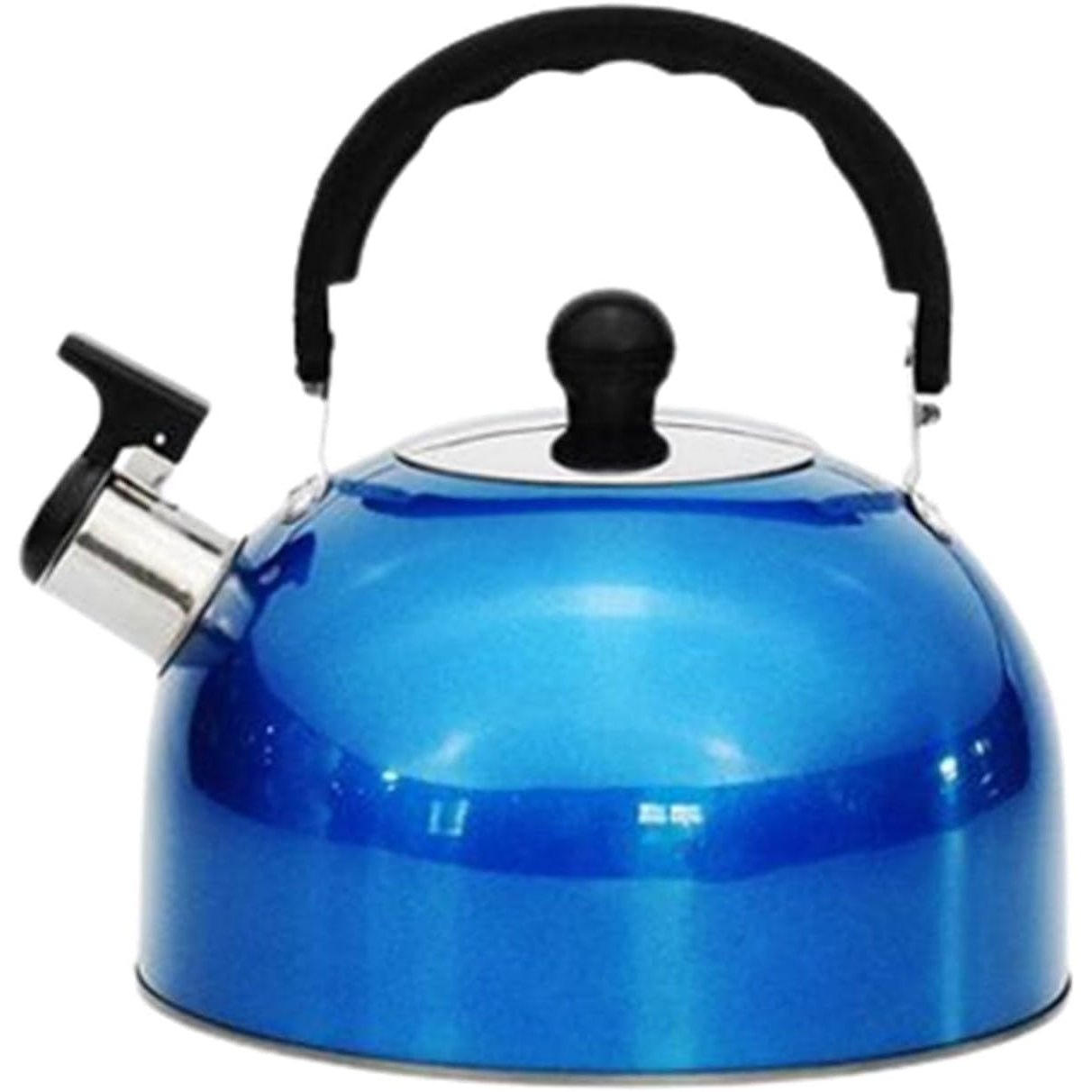 Jushz - Blue Stainless Steel Camping Kettle, 3L, Anti-Scald Handle