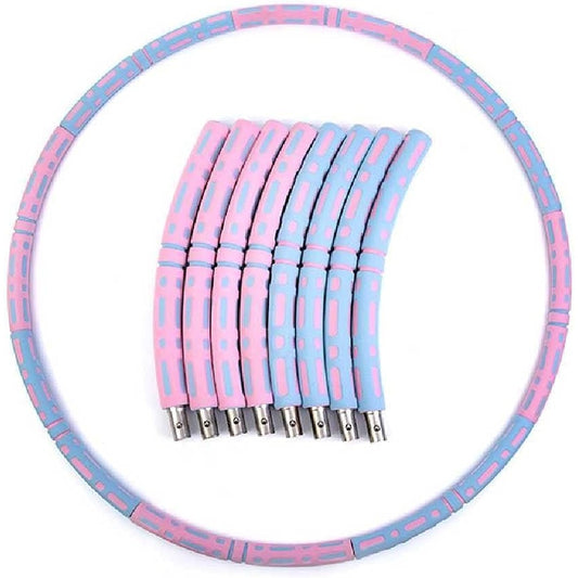 N\C - Weighted Fitness Hoop With Detachable Core, Thick Foam, Pink + Blue