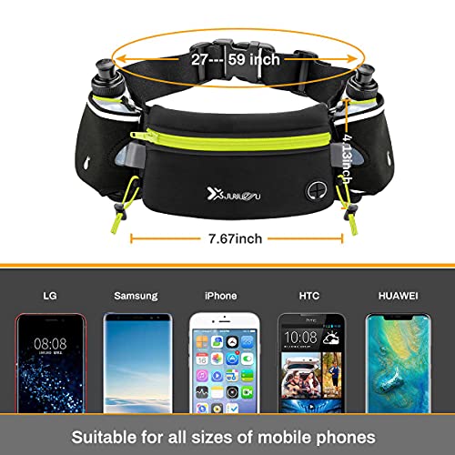 FitGear - Number-One Running Belt with Water Bottles, Adjustable Hydration Waist Pack