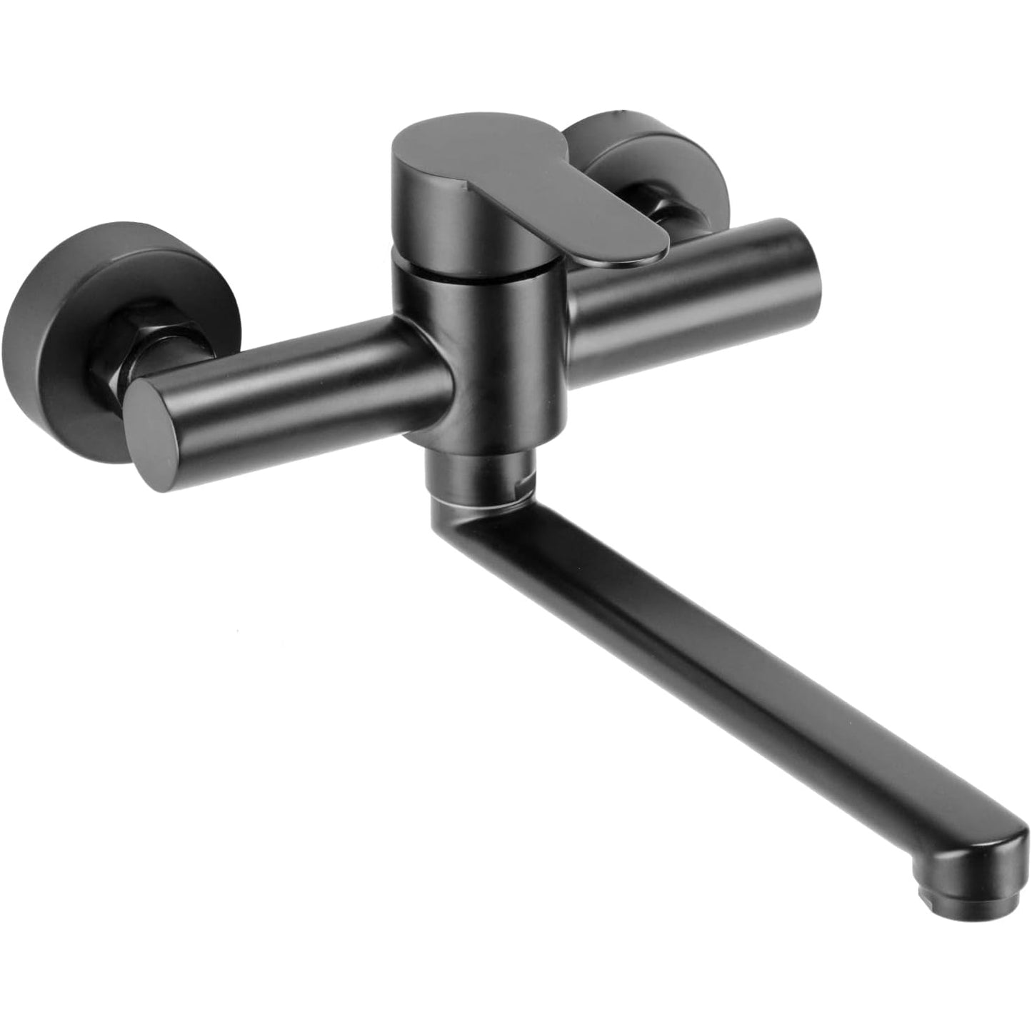 Hausharbor - Wall Mounted 360° Rotating Stainless Steel Kitchen Tap, Black