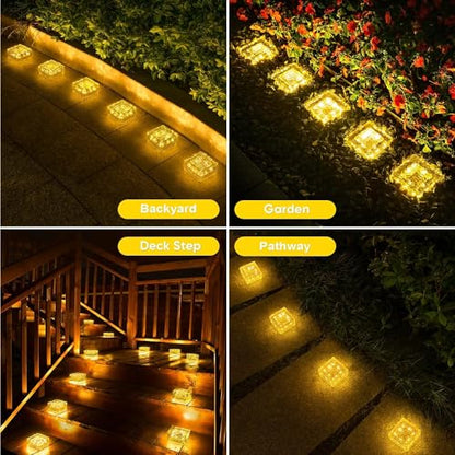 SolarGlow - Waterproof Solar Paving Stones Outdoor Light for Garden Pathway