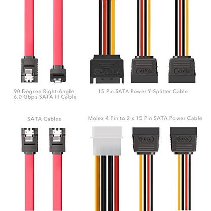 Inateck - SSD Mounting Bracket 2.5 to 3.5 with SATA and Power Splitter Cable