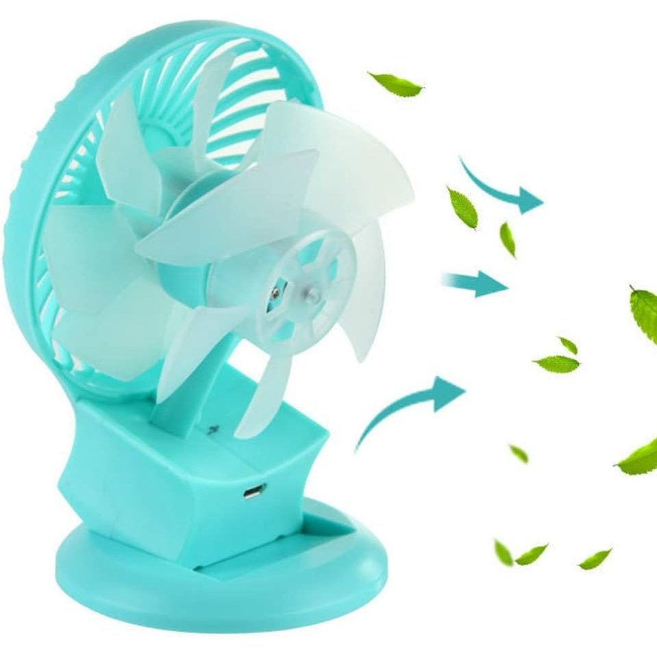 Libison - Usb Mini Handheld Fan, Small Personal Pocket Fan, Rechargeable (Mint Green)