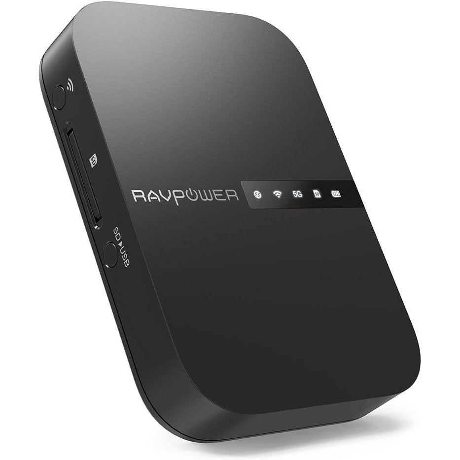 Ravpower - Filehub Wireless Travel Router AC750 with 6700mAh Battery