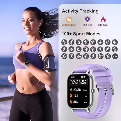 Smart Watch - 1.85" Fitness Smartwatch with Heart Rate Monitor, IP68 Waterproof