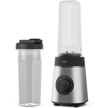 Aeg - Minimixer Sb4-1-4St Mixer, 350W Motor, 23000Rpm, 2 Dishwasher Safe Bottles, Bpa Free