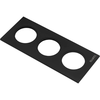 Ruvati - 3 Bowl Serving Board Black Composite Condiment Tray For Workstation Sinks