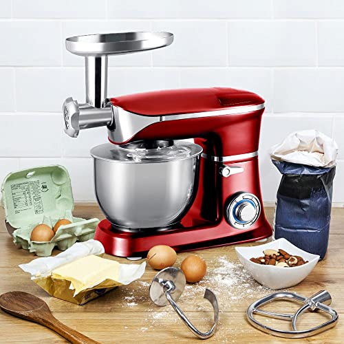 Royalty Line - 3-in-1 Food Processor 1900W, High Power & Versatility, Red