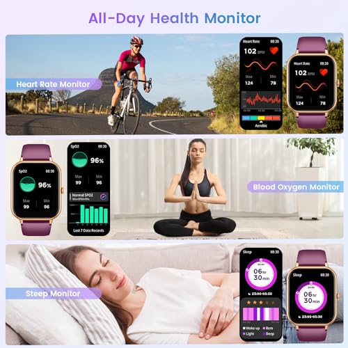 SmartFit - Women's Fitness Tracker Smart Watch with Bluetooth, Heart Rate Monitor