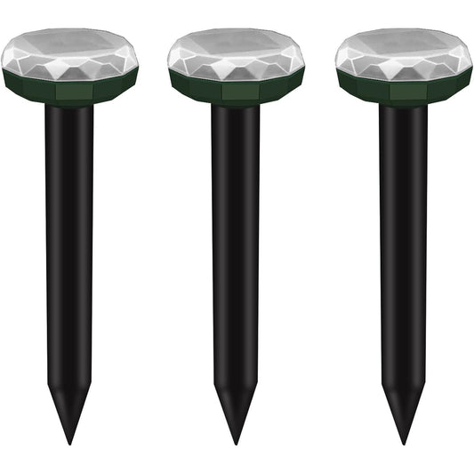 Quunoot - Pack Of 3 Ultrasonic Solar Mole & Vole Repellent