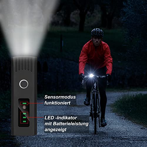 Tatopa - USB Rechargeable LED Bicycle Light Set, Waterproof Front & Rear Lights