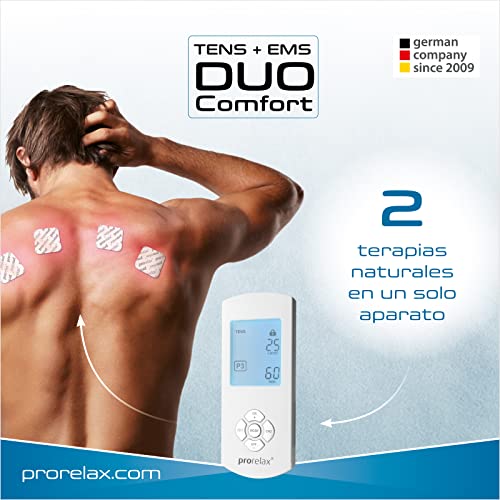 Prorelax - TENS/EMS Duo Comfort Electrostimulation Device for Pain Relief and Muscle Building