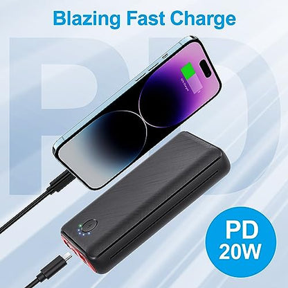 Power Bank - 27000mAh Fast Charging Portable Charger with USB-C and Flashlight