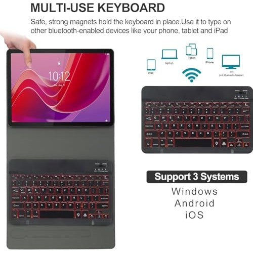 Xiaomi - Keyboard Case with 7-Color Backlit Wireless Keyboard for Redmi Pad Pro 12.1"