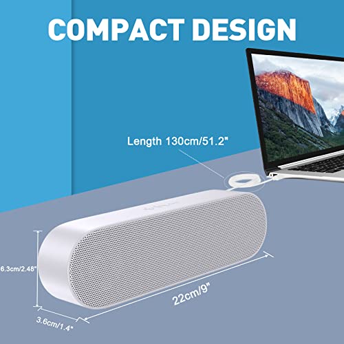 YYV - Mini USB Computer Soundbar Speaker for Desktop and Laptop