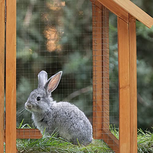 Relaxdays - Outdoor Rabbit Hutch Enclosure for Small Animals, 120 x 140 x 68.5 cm