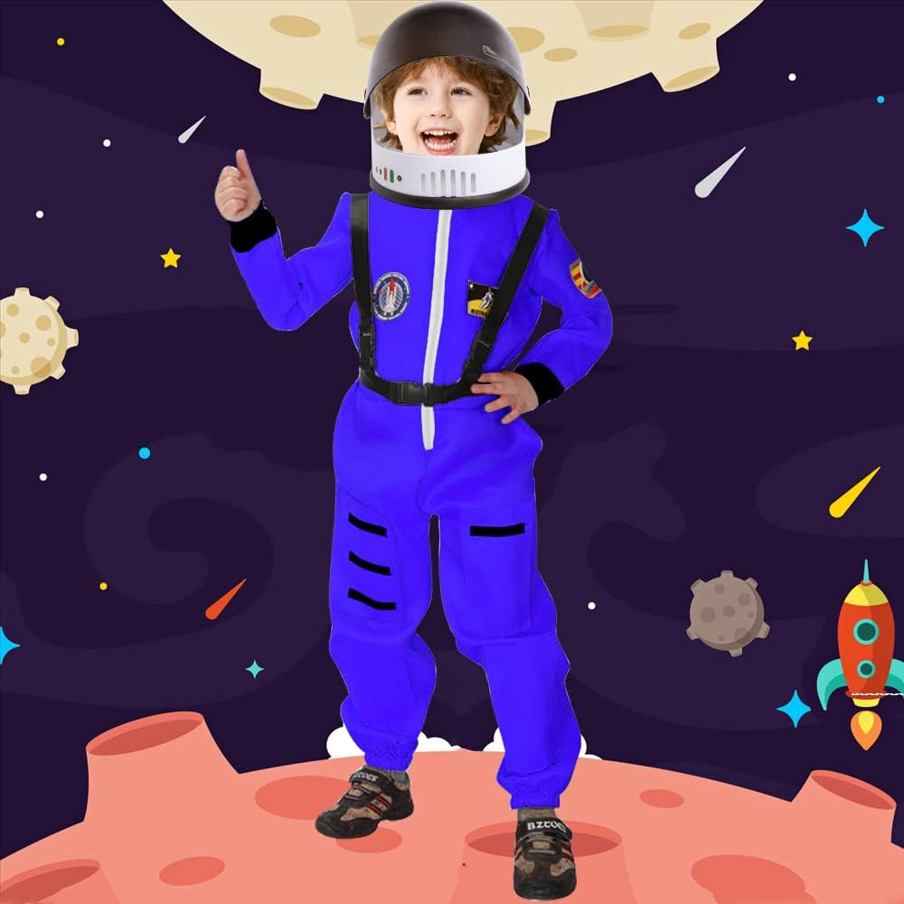 Eccbox - Kids Astronaut Costume With Movable Visor Helmet