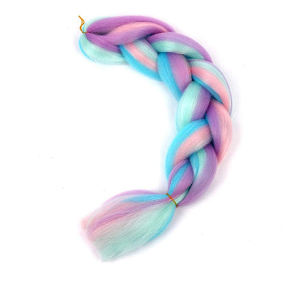 Hdl - 4 Colors Mix Braiding Hair Extensions 24 Inch Synthetic 5Pcs/Lot