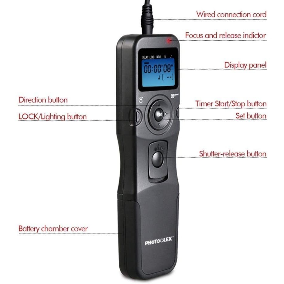 Photoolex - Intervalometer Digital Camera Remote Shutter Release for Canon EOS