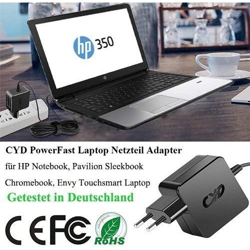 Cyd - 45W 19.5V 2.31A Notebook Power Supply For HP Laptop Charging Cable