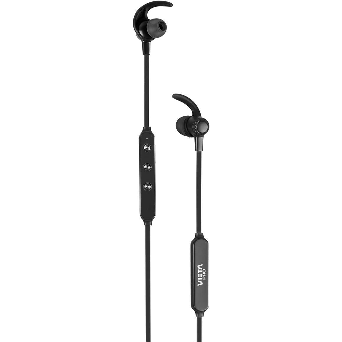 Vieta - Pro Libero Wireless Earbuds (Bluetooth, FM Radio, Mic, Magnetic, 10H) Black