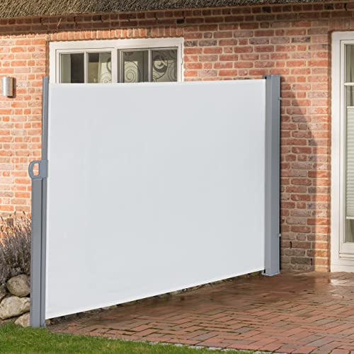 Relaxdays - Side Awning 170x300 cm Wall Mounted Extendable Privacy Screen