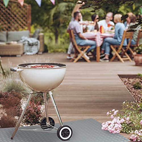 Relaxdays - Outdoor Grill Protection Mat, Non-Slip Backing, Washable, 150 x 100 cm