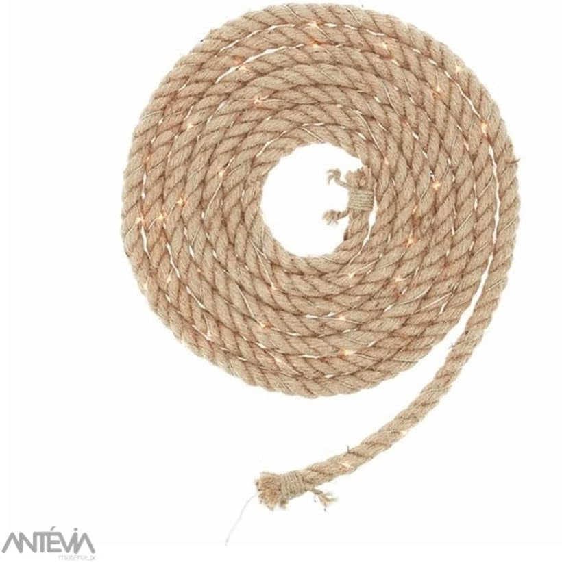 Antevía Matériaux - Jute Rope Light 200Cm With 25 Warm White LEDs