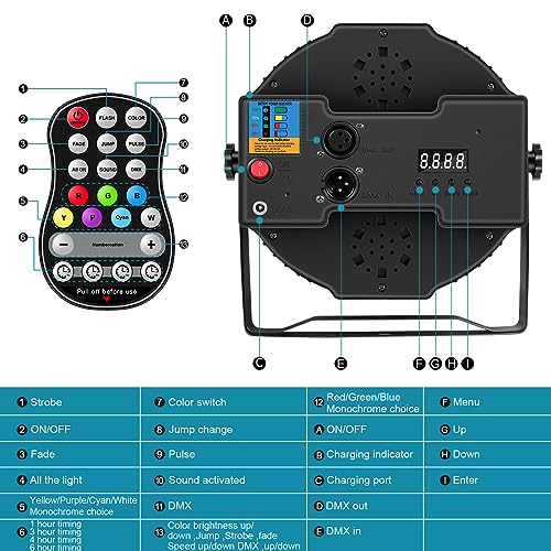 HOLDLAMP - Rechargeable RGBW 4-in-1 LED Uplights with Remote & DMX Control