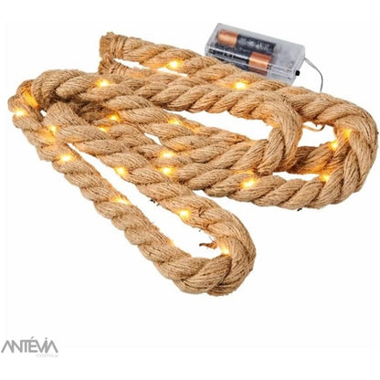 Antevía Matériaux - Jute Rope Light 200Cm With 25 Warm White LEDs