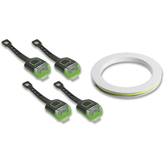 Glow Garage - Neon Green Bike Rim Light Strips (5-Piece Set)