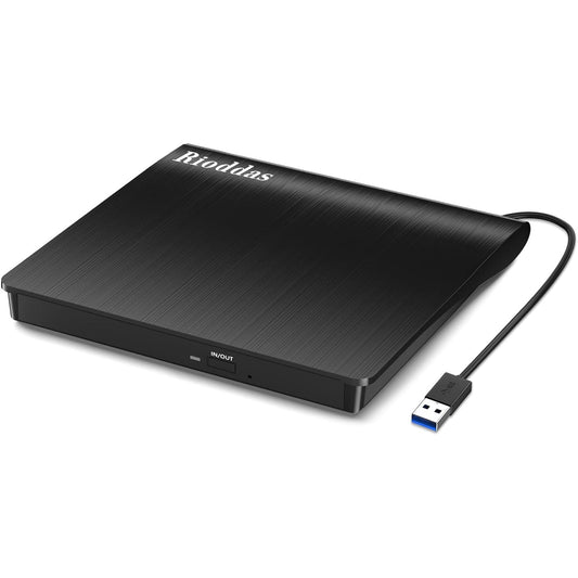 Rioddas - External USB 3.0 CD/DVD Drive for Laptop/Desktop