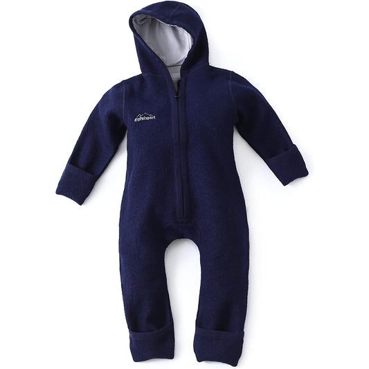 Gipfelsport - Wool Walk Baby Jumpsuit With Zip, Natural Merino Wool Fleece