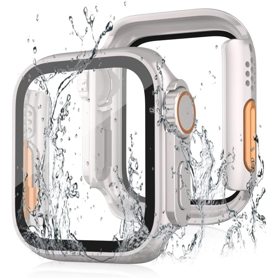 Yrzper - Waterproof Case for Apple Watch Series 9-4 SE/SE2 40-45mm Starlight