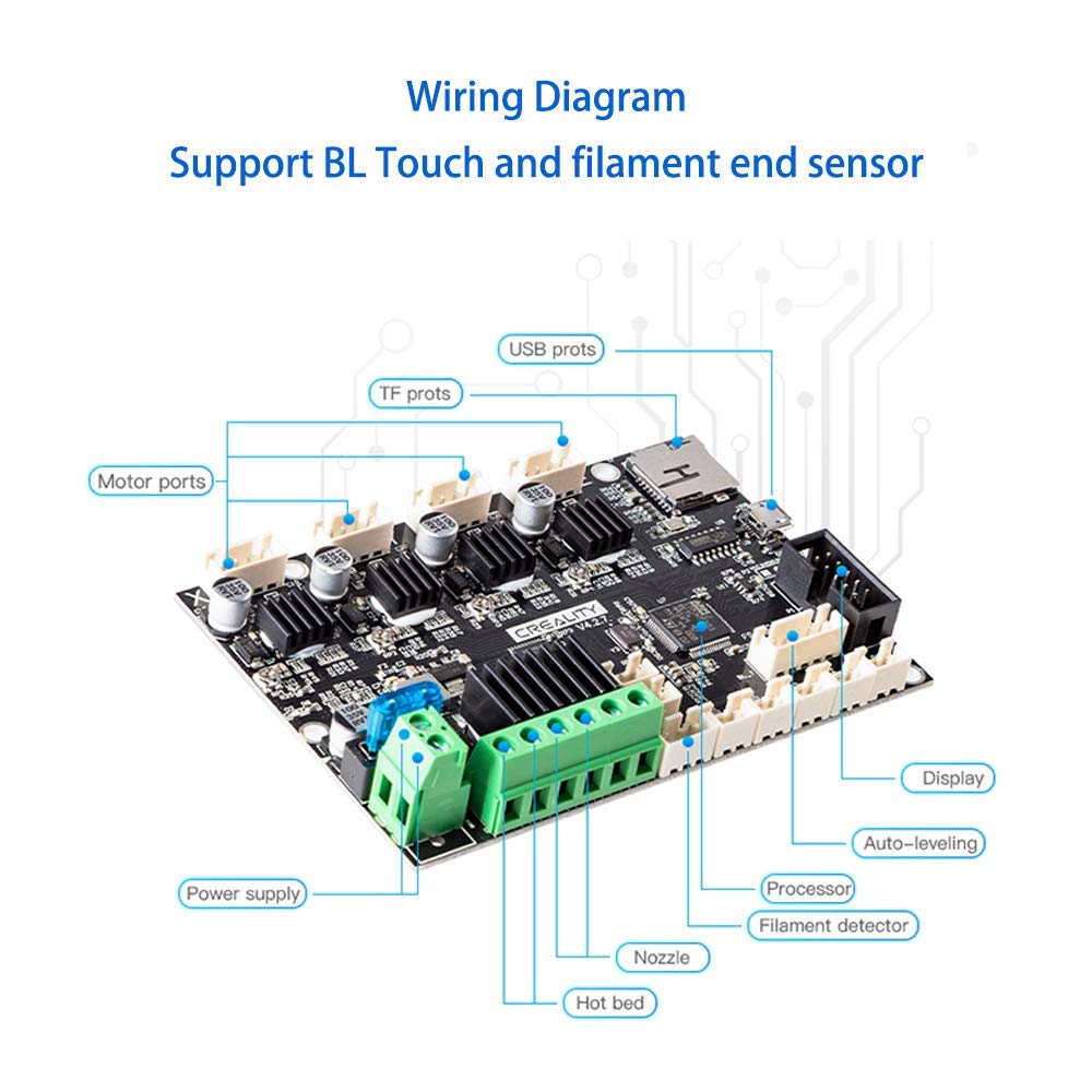 Creality 3D - Ender 3 V2 Silent Motherboard 32 Bit With Tmc 2225 Drivers