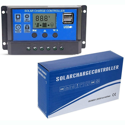 Techtest - Solar Charge Controller 10A 12V/24V PWM LCD Display