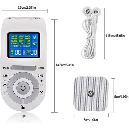 Dispositifs Stimul - Tens Muscle Stimulator 12 Modes With 4 Electrodes For Pain Relief