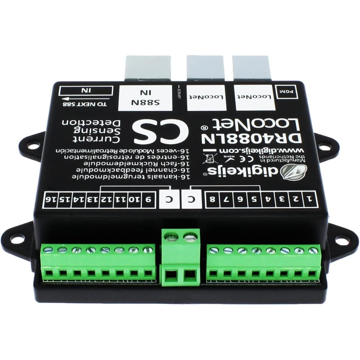 Digikeijs - Dr4088Ln-Cs 16-Channel Feedback Module Loconet With S88N Master