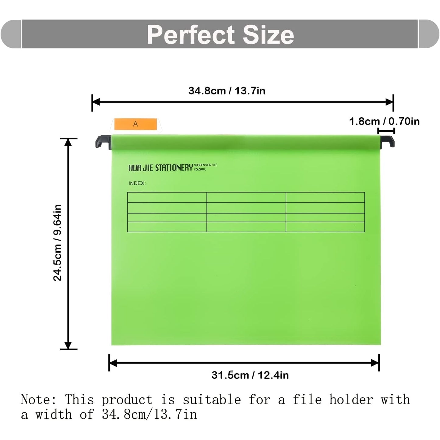 Hiziwimi - 15Pcs A4 Suspension Files With Tabs And Inserts