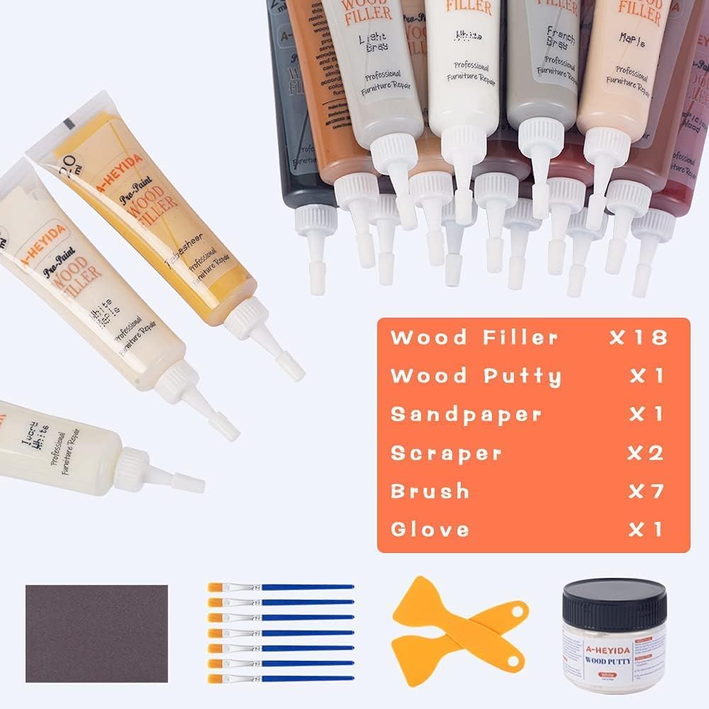 Yantai Test Commerce Co.,Ltd. - Wood Furniture Repair Kit - 18 Colors Wood Filler