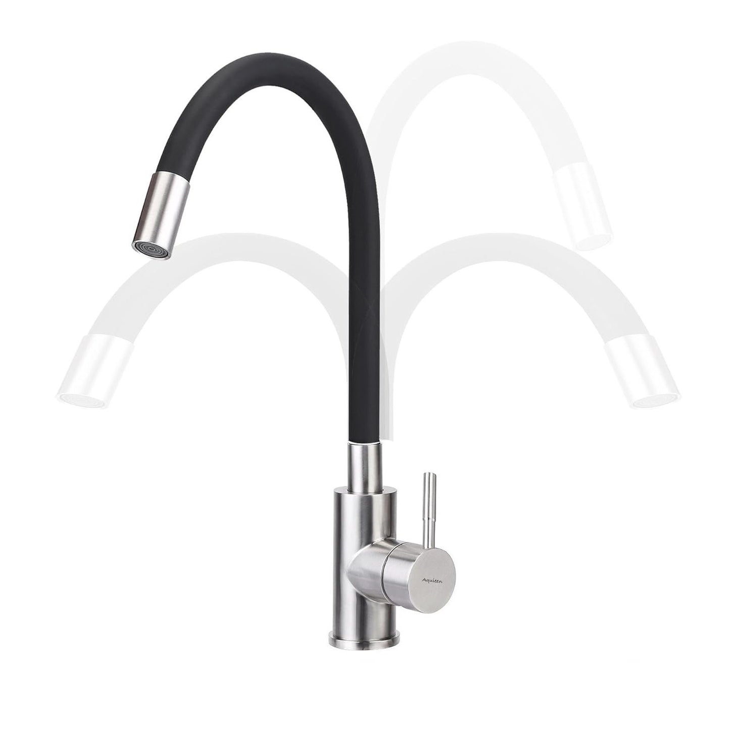 Aquieen & Co. - Brass Table Mounted Sink Mixer With 360Â° Rotating Spout