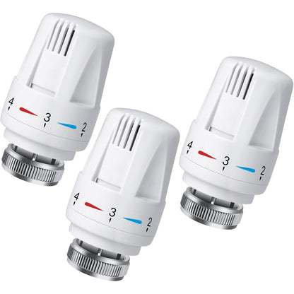 Swetup - Trv Thermostatic Radiator Valve Head, M30 X 1.5, White, 3Pcs